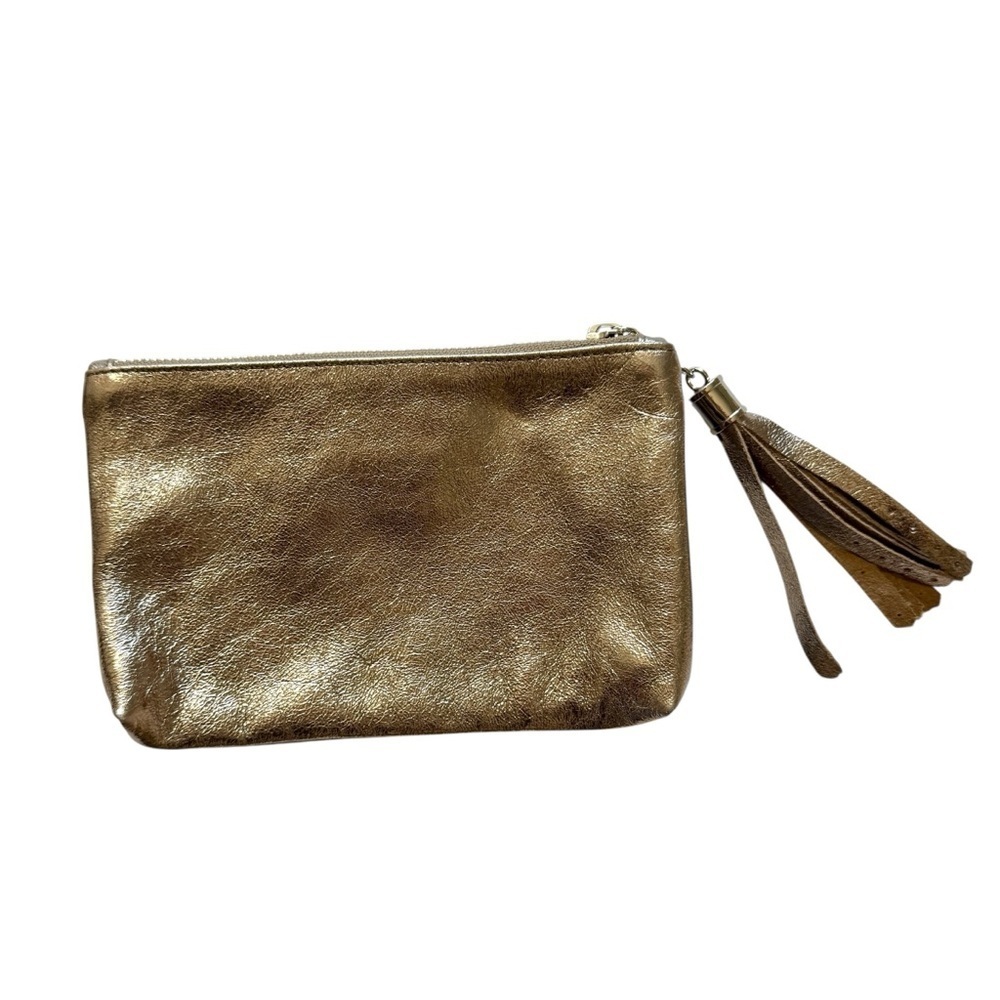 Italian Leather Clutch Moscardini Firenzi Clutch Bronze Leather Clutch Small Bag - Picture 3 of 8
